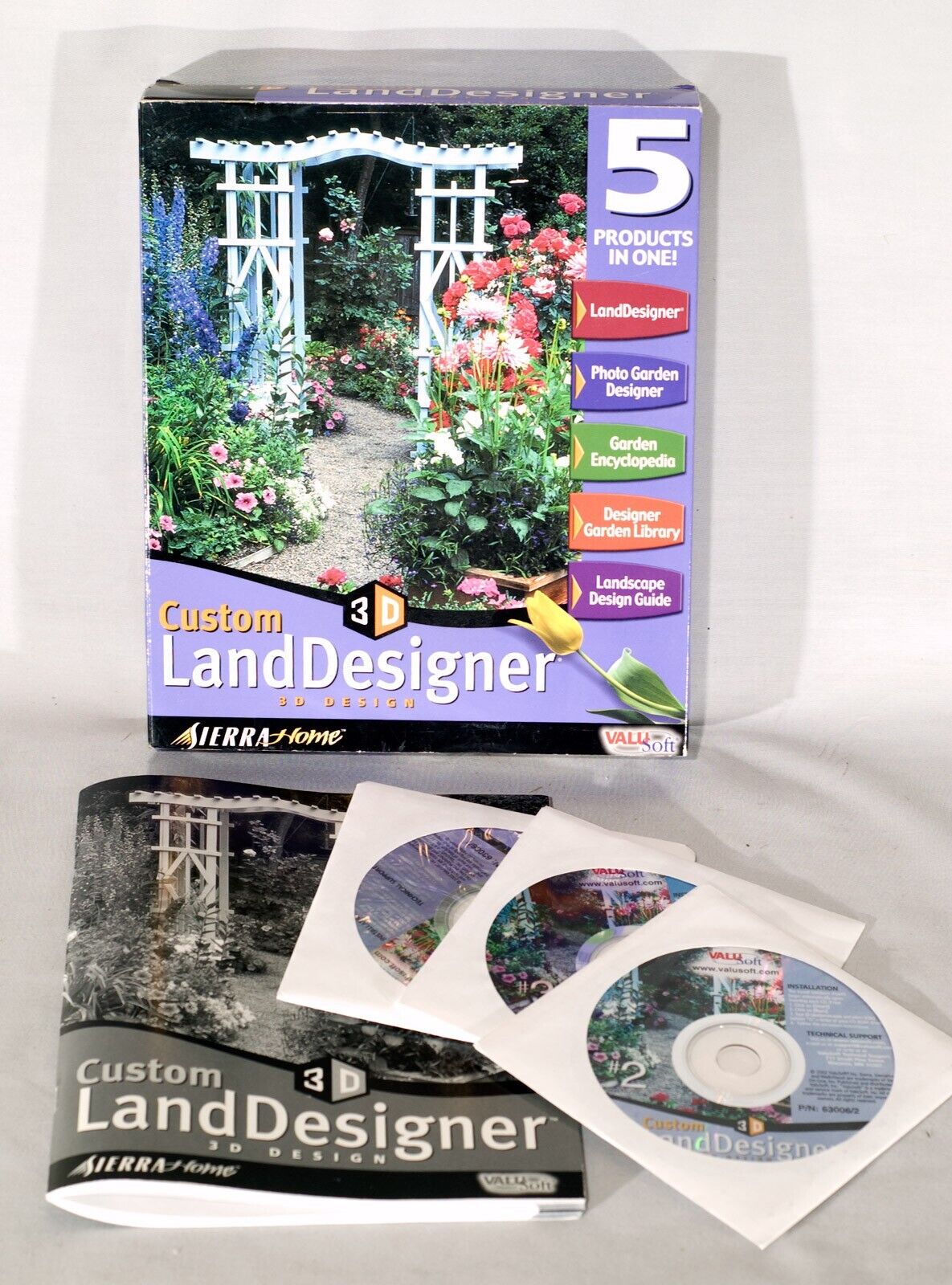 Custom LandDesigner 3D 5 Products in 1 Sierra Home (Retro PC Windows Vista)  BOX