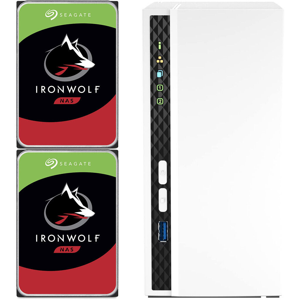QNAP TS-233 2-Bay 2GB RAM and 6TB (2 x 3TB) of Seagate Ironwolf NAS Drives