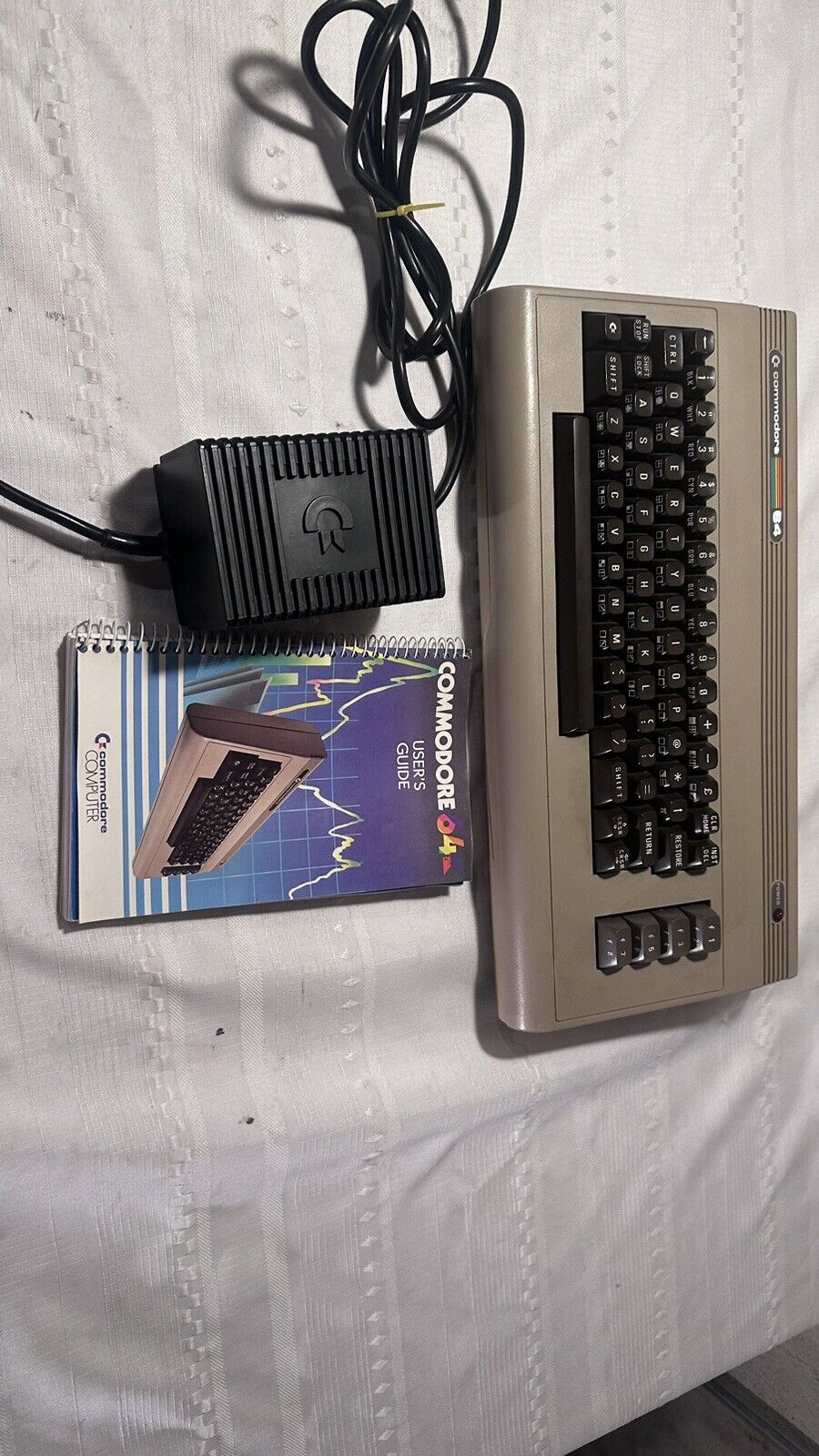 Retro Restored Commodore 64 Computer Tested Vintage 1980s C64 Plus Manual PSU