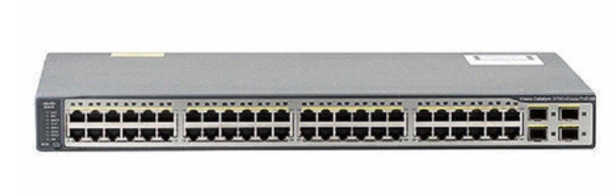 Cisco Catalyst WS-C3750V2-48PS-S 48-Port PoE Switch
