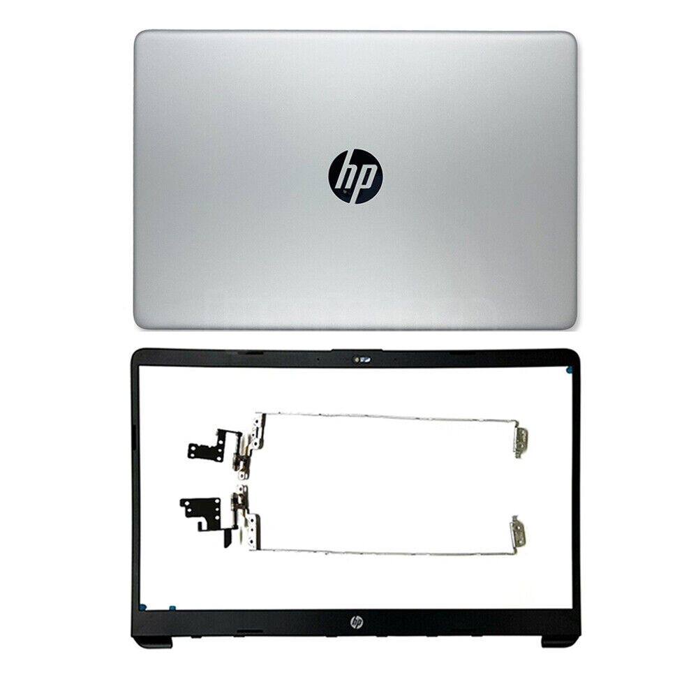 NEW For HP 15-DW 15-dw1083wm Back Cover + Bezel +Hinges Silver L52012-001