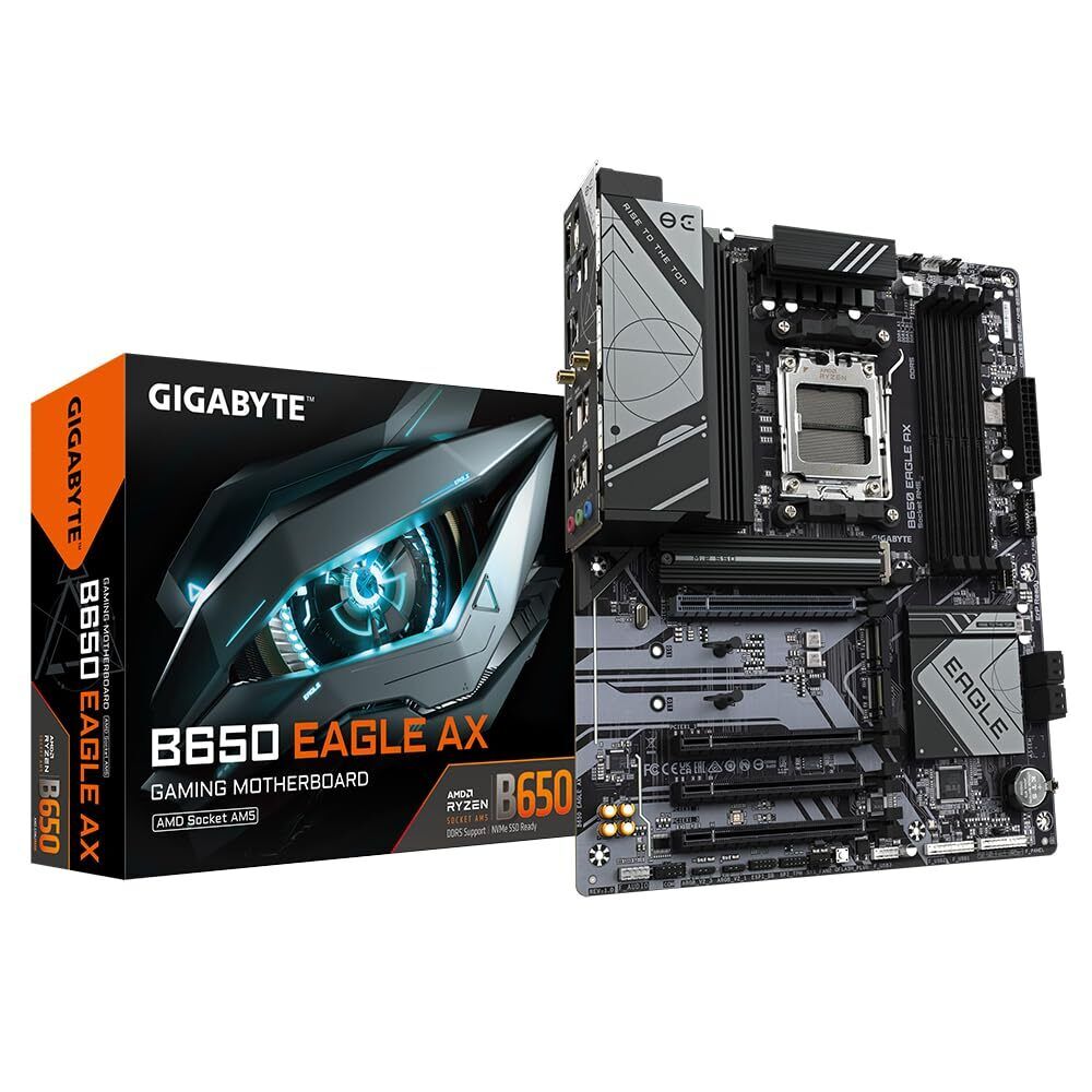 Gigabyte B650 EAGLE AX Motherboard - Supports AMD Ryzen 7000 CPUs, 12+2+2 Phases