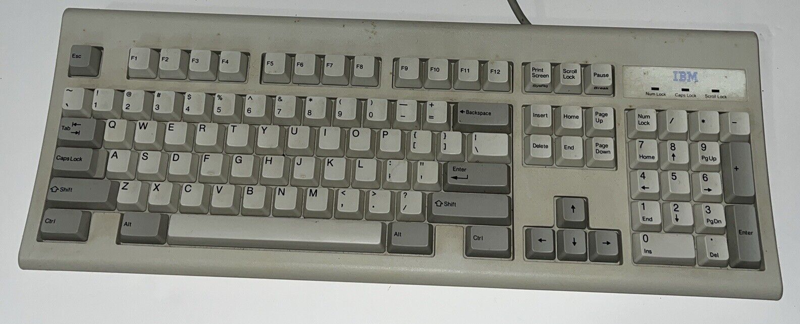 Vintage IBM model KB-6323 keyboard wired PS/2