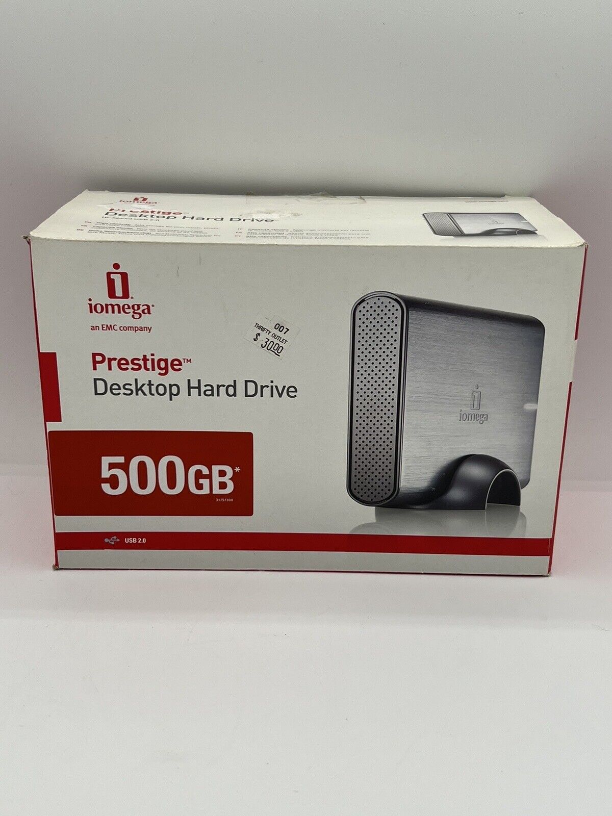 NEW OPEN BOX IOMEGA Prestige Desktop External Hard Drive 500GB