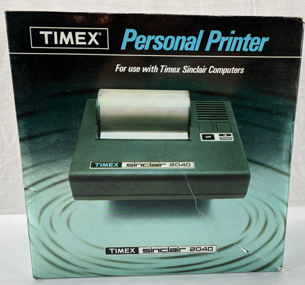 Timex Sinclair 2040 Personal Printer - NEW OLD STOCK - SEALED - TORN BOX