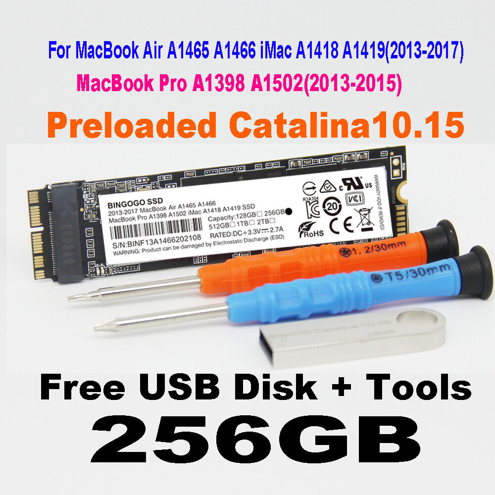 NEW 256GB SSD For 2013 - 2017 MacBook Air A1465 A1466 EMC 3178 2924 2925 IMAC