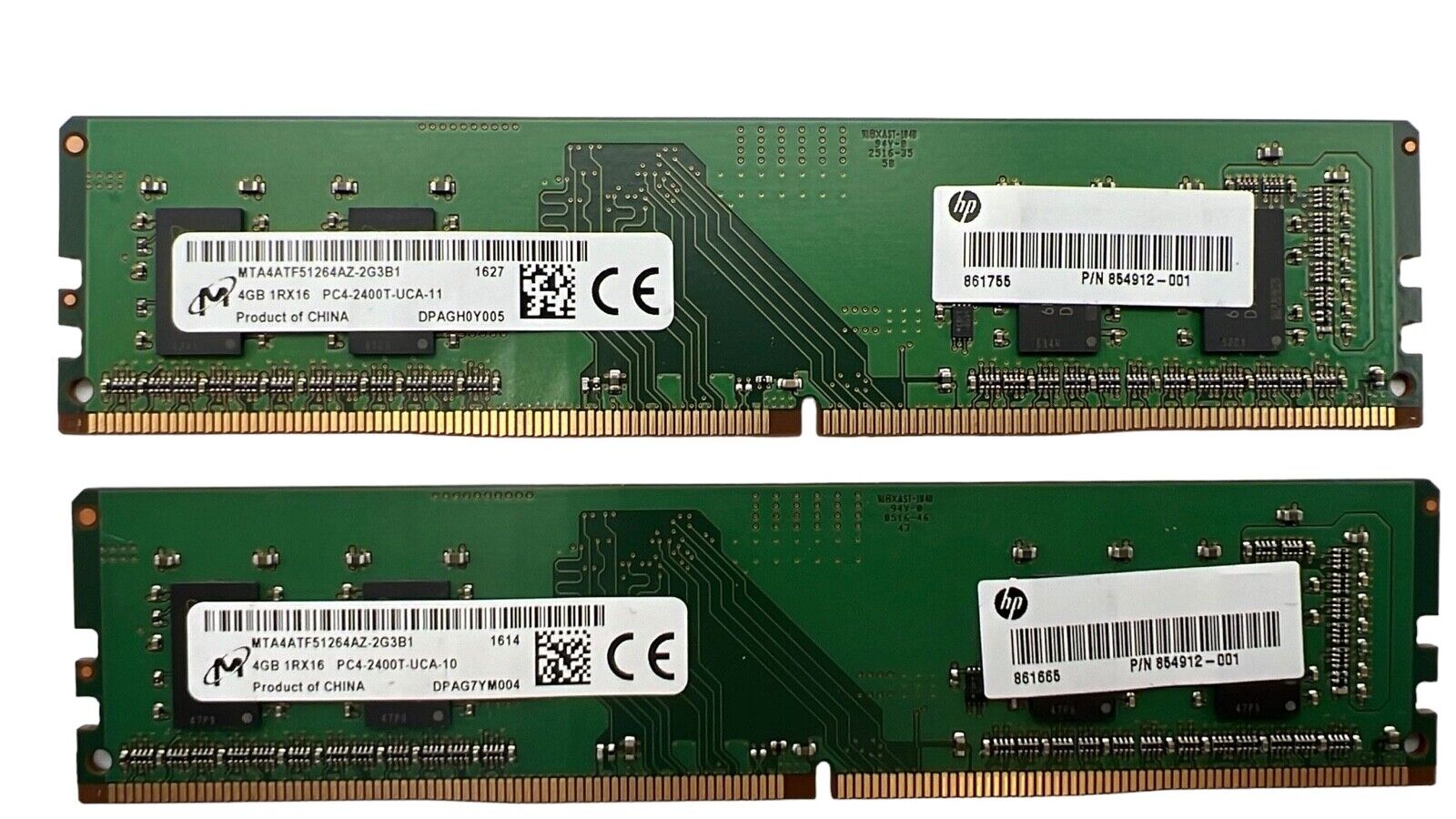 Micron 8GB 2x4GB PC4-19200 DDR4-2400T RAM SDRAM Desktop MTA4ATF51264AZ-2G3B1