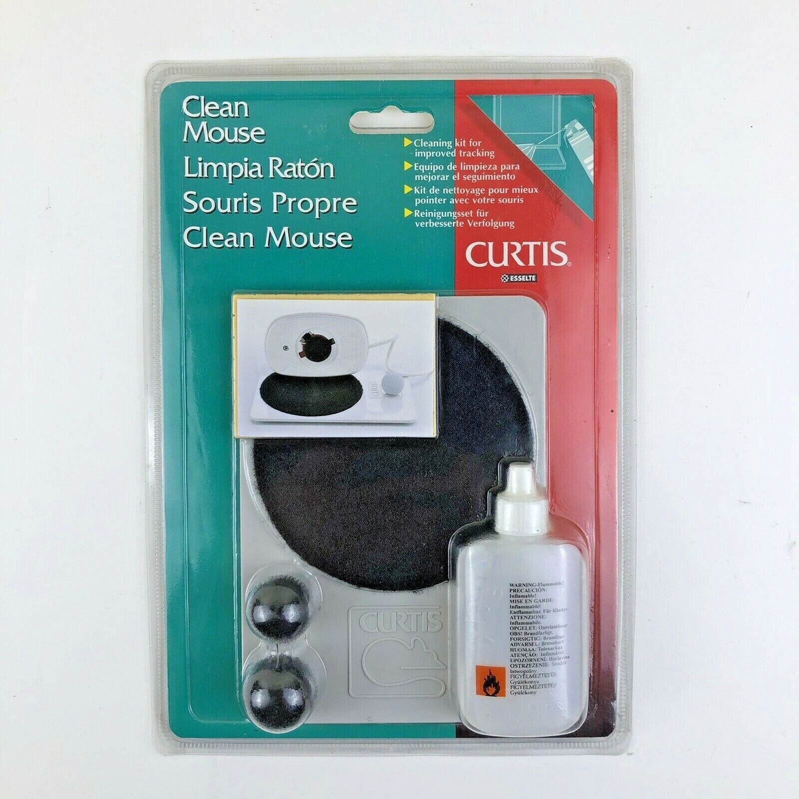 VTG 1998 Curtis Clean Mouse Cleaning Kit for Computer Ball/Mechanical Mice NIB