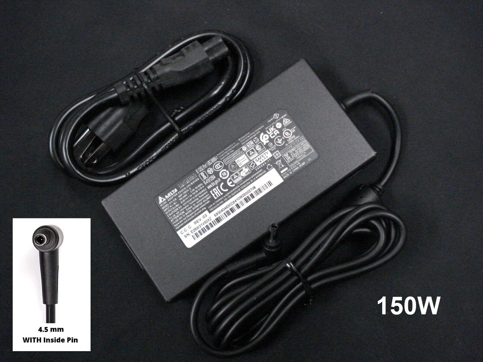 MSI /Delta 20V 150W Charger For Stealth 15M Series 957-15621P-104 ADP-150CH D