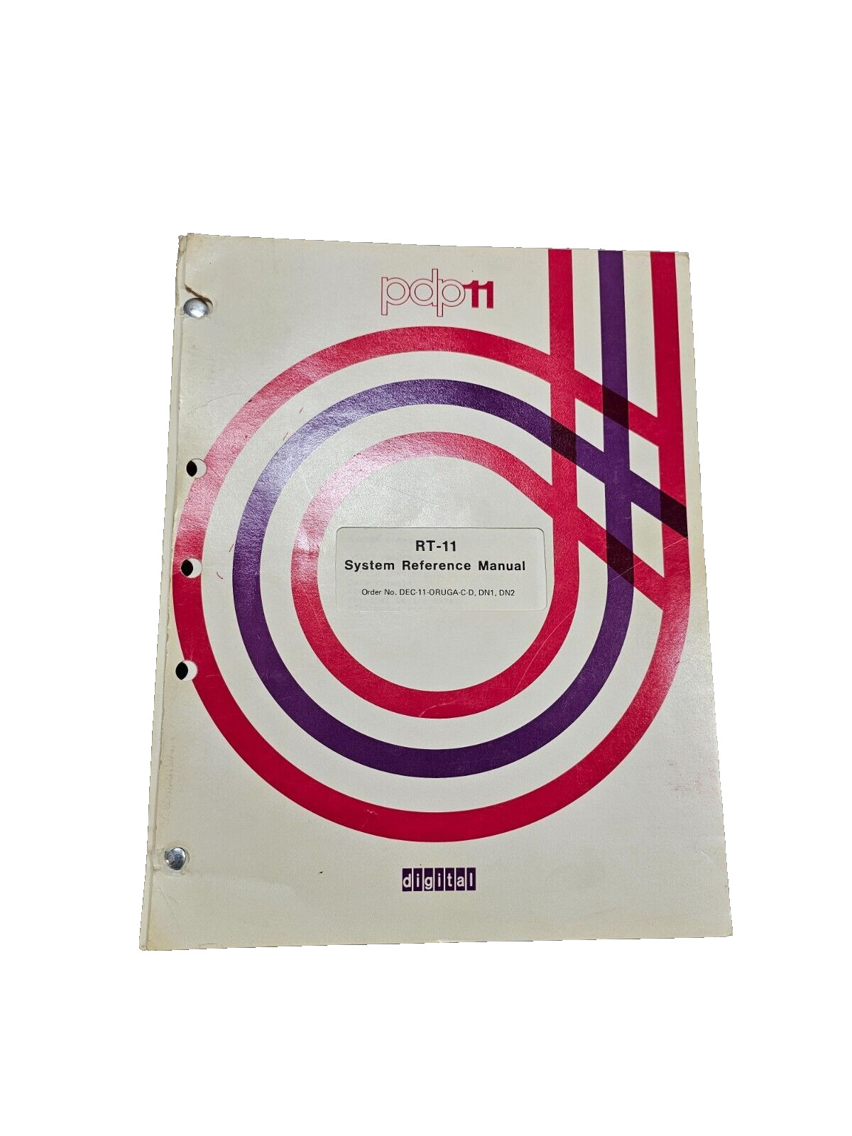 Vintage 1976 PDP RT-11 System Reference Manual DEC-11-ORUGA-C-D DN1 DN2