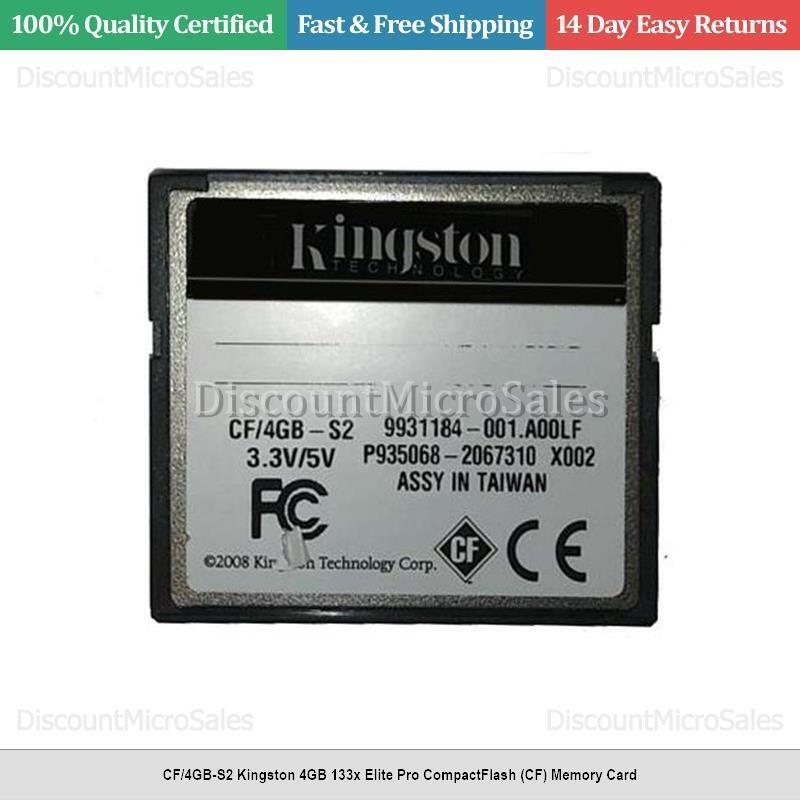 CF/4GB-S2 Kingston 4GB 133x Elite Pro CompactFlash (CF) Memory Card
