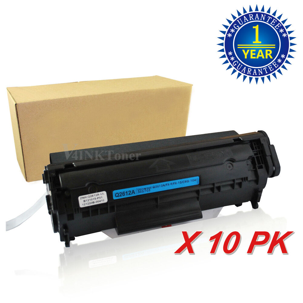 10PK  Q2612A Laser Toner Cartridge For HP 12A LaserJet 1010 1012 1018 1020 New