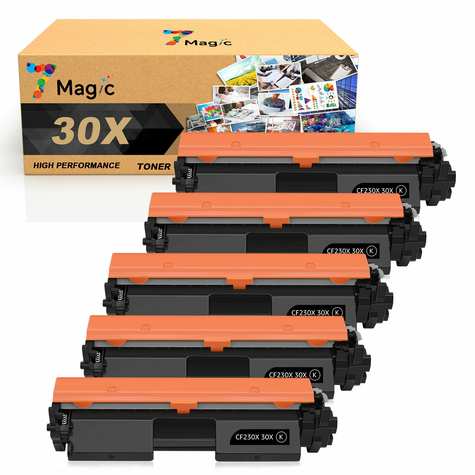5-Pack CF230A Toner Replacement for HP 30A LaserJet M203d M203dw Pro MFP M227sdn