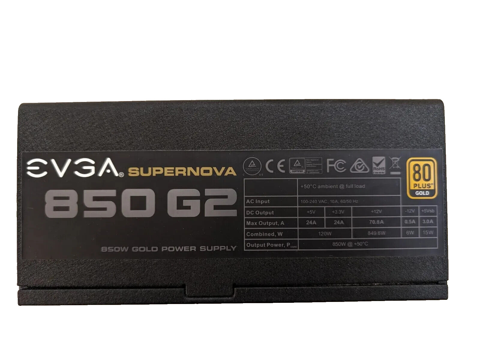 EVGA SUPERNOVA 850 G2 850W PSU Power Supply 80+ GOLD, Fully Modular