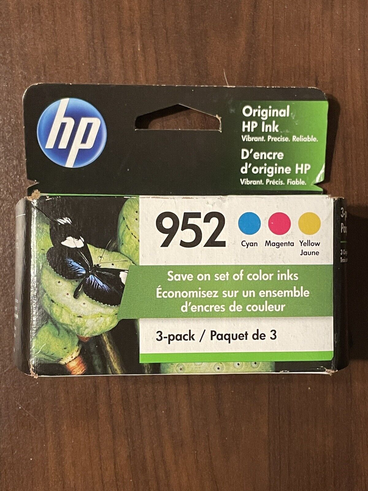 HP 952 Tri-Color 3-PACK Ink Cartridge Genuine OEM Original EXP: 07/23 *NEW*
