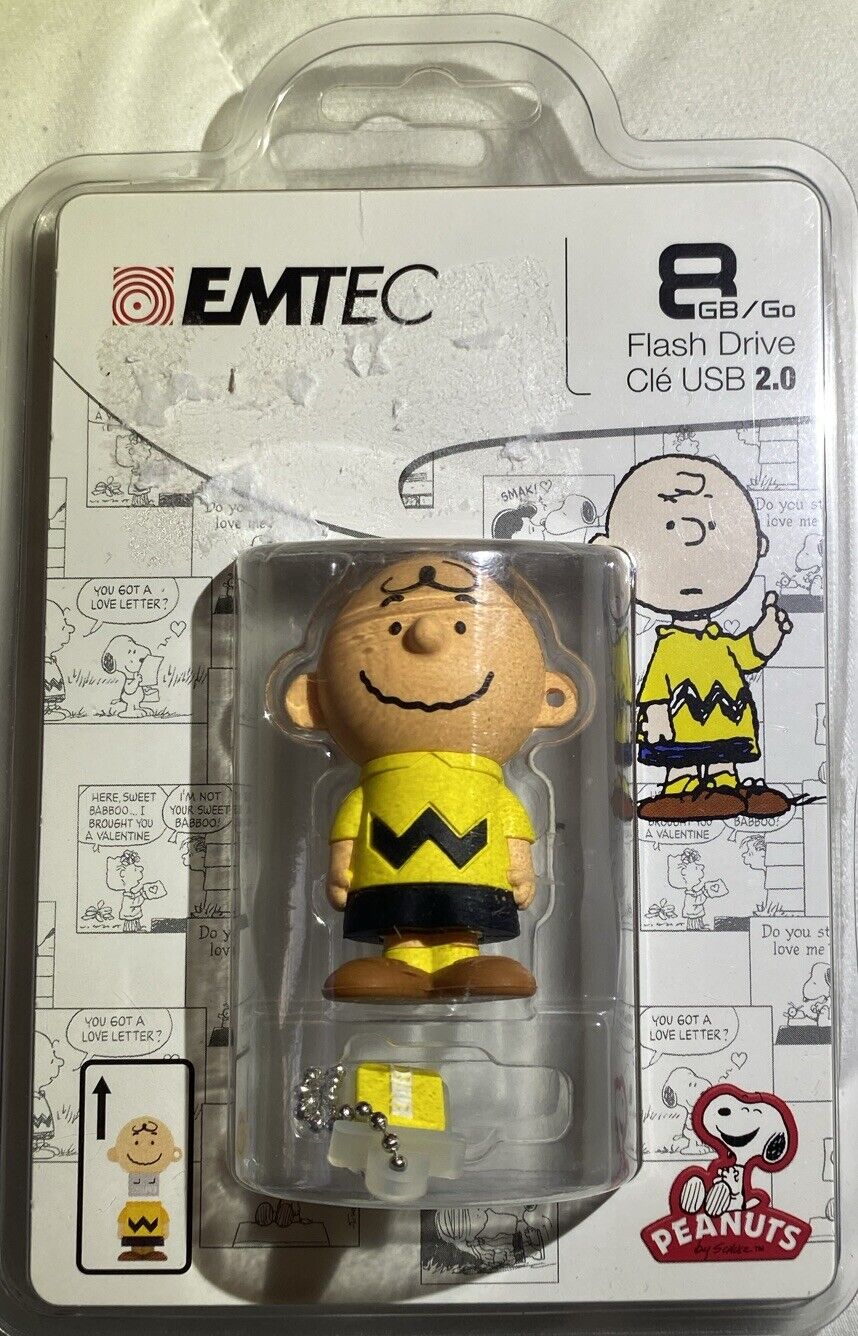 [NEW] Peanuts Charlie Brown EMTEC USB 2.0 Flash Drive 8GB Stick