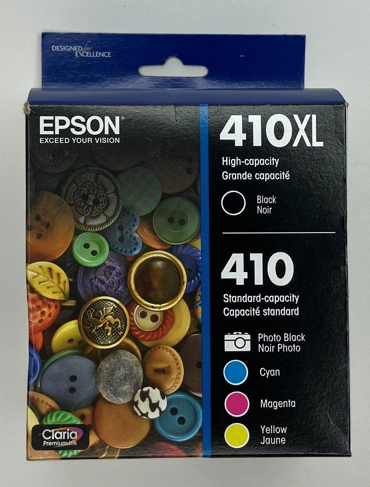 New GENUINE EPSON 410XL Black & 410 Tri-Color Orginal Ink Combo EXP 11/2026 NEW