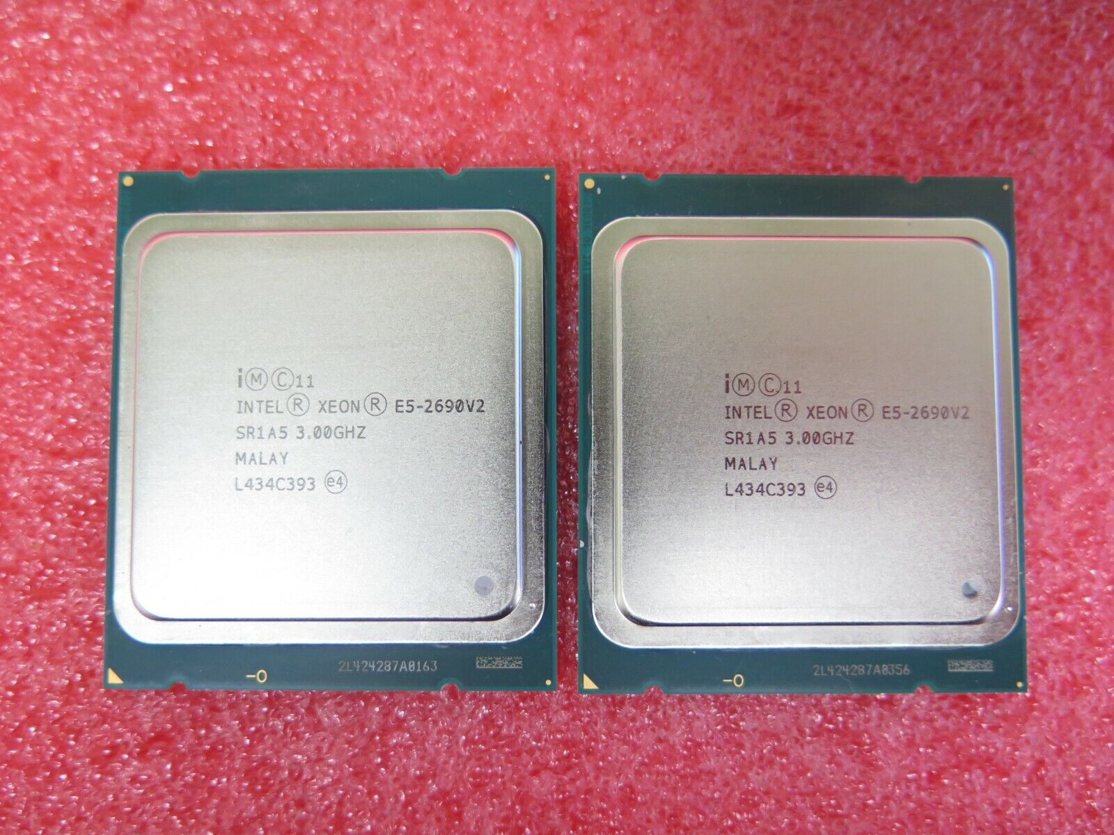 Matched pair of Intel Xeon E5-2690 v2 SR1A5 3GHz LGA2011 CPU Processor Grade A