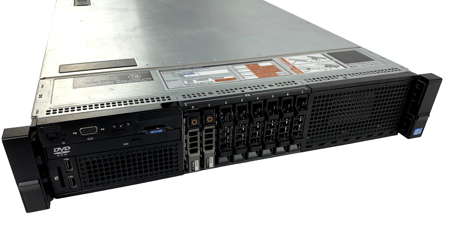 Custom Dell 2U Server, 0VWT90 MB x2 Xeon E5-2650 @ 2.00GHz 64GB iDRAC PERC H310
