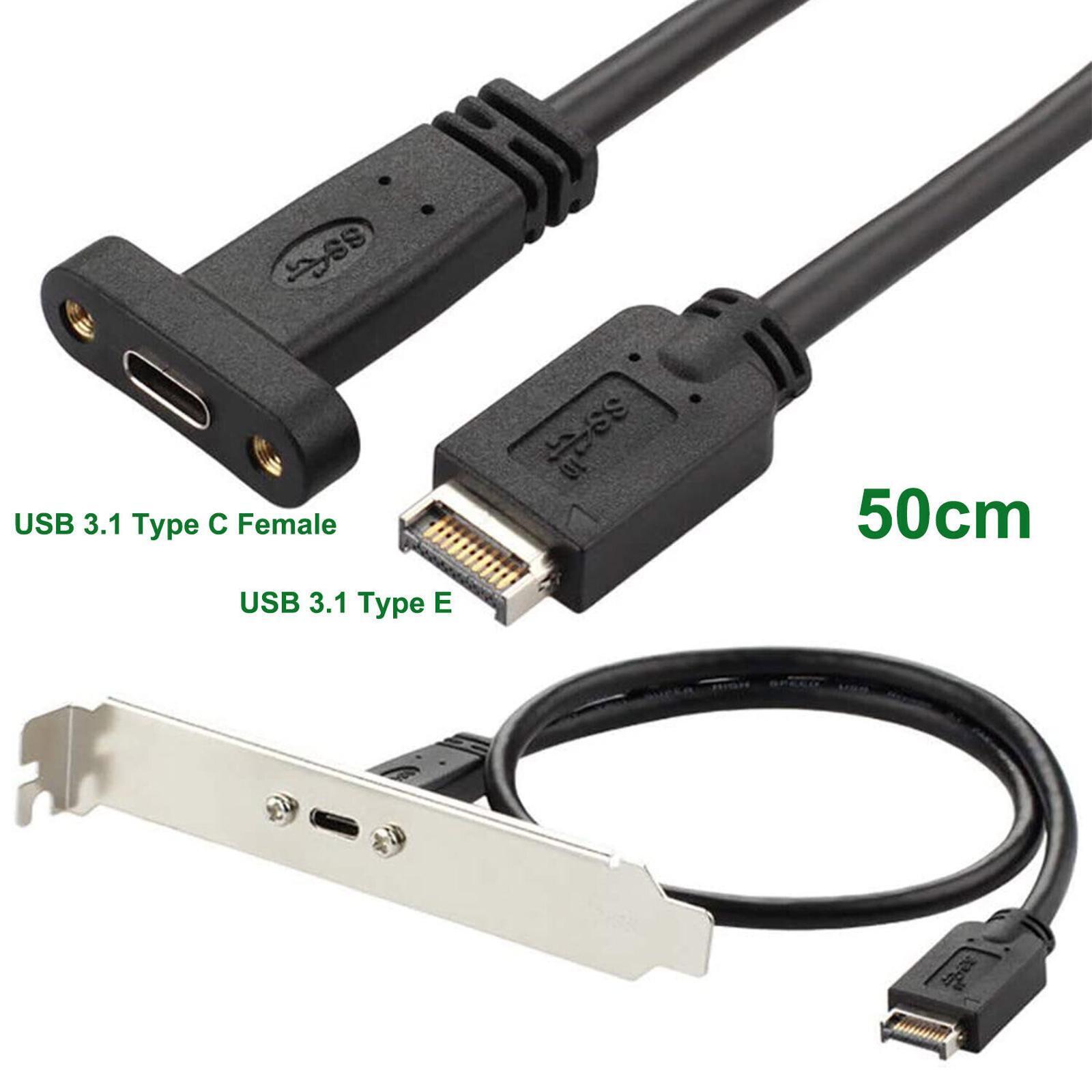 P&P USB 3.1 Type E PCI-E to Type C Female Gen 2 Extension Cable With Bracket