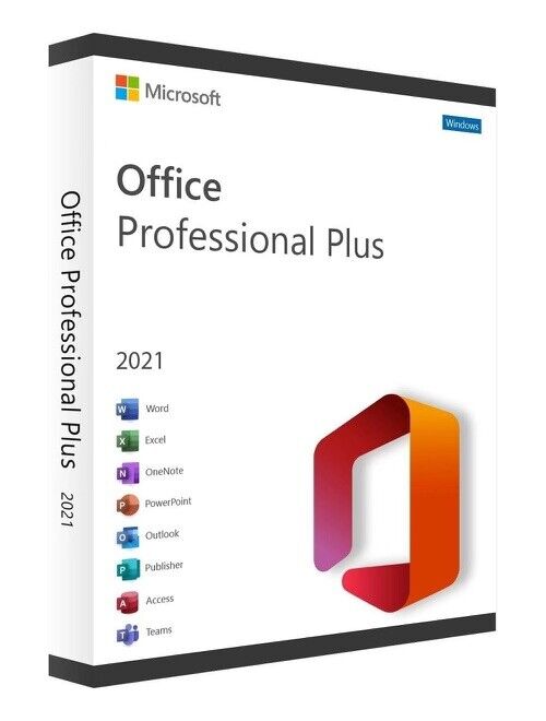 New Microsoft Office 2021 Professional Plus For PC -DISC/ Activate 3 Computers
