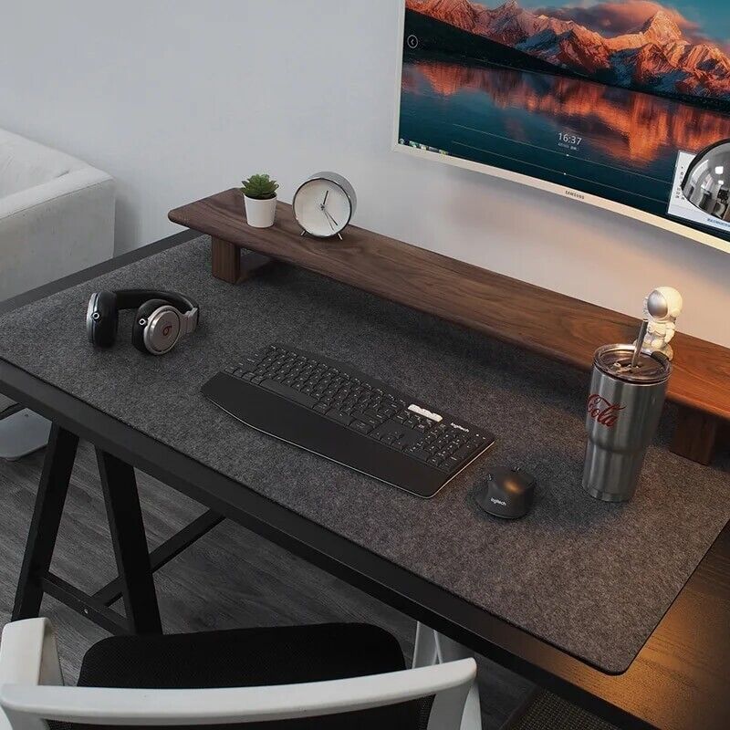 XXL Gaming Mouse Pad and Desk Mat - Premium Wool Felt Laptop Desk with Non-Slip