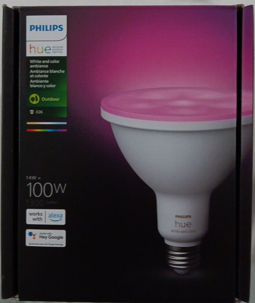 NEW Philips Hue PAR38 100W Smart LED Bulb White and Color Ambiance, Factory Seal