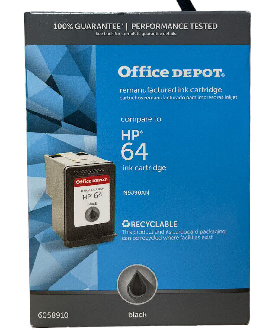 Office Depot Ink Cartridges Compare to HP 64 Black