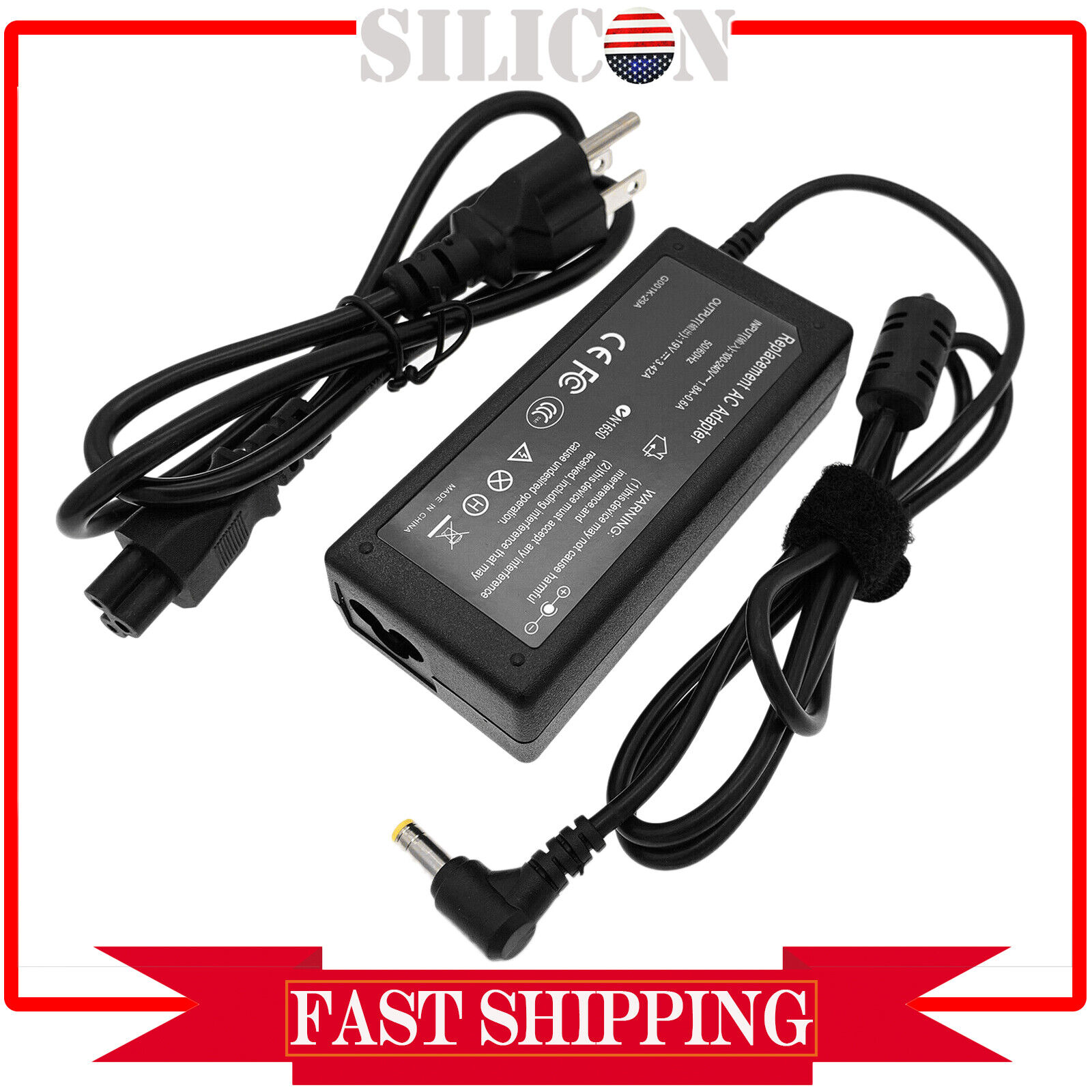 AC Adapter Charger Power Supply Cord For Toshiba Satellite PA3917U-1ACA laptop