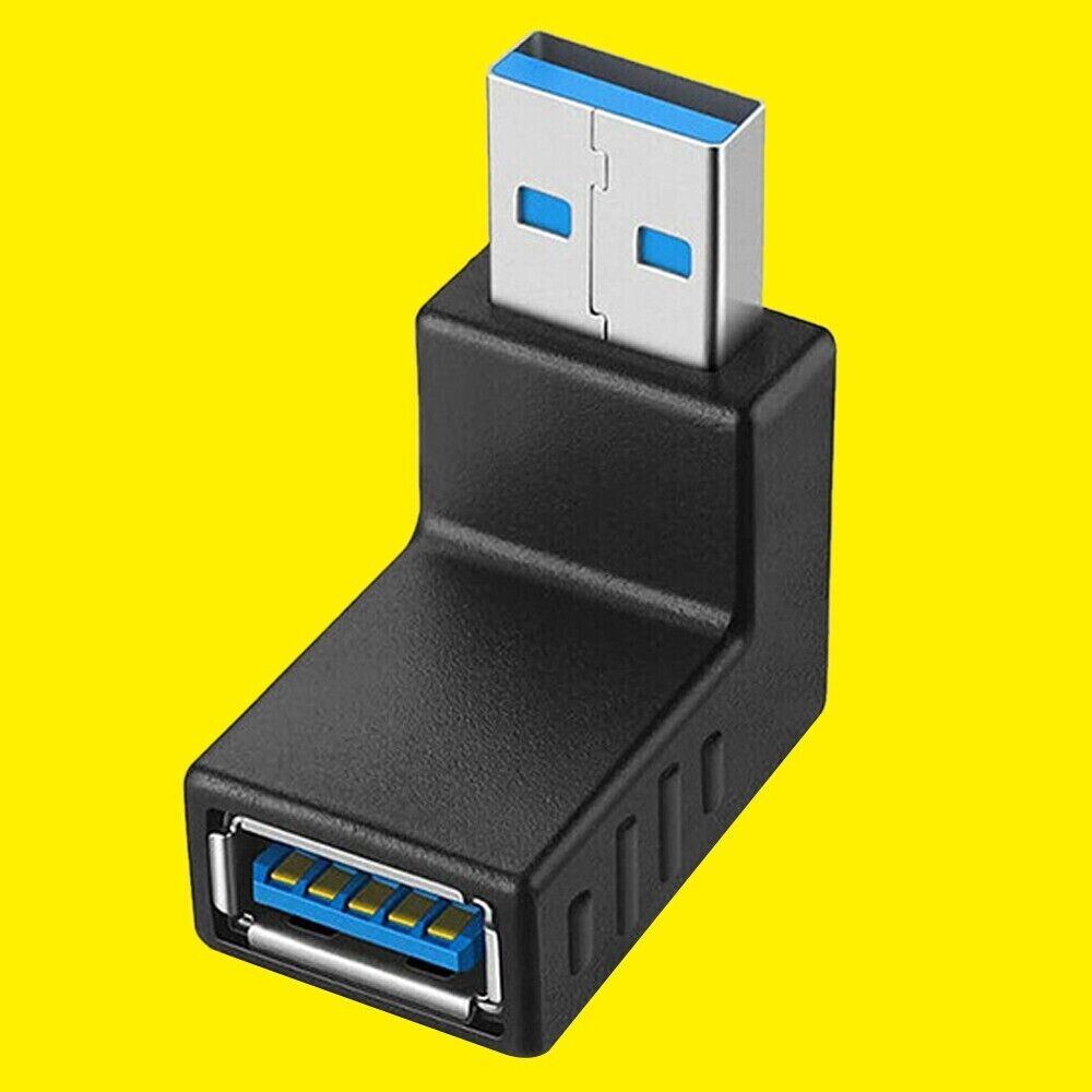 USB 3.0 Adapter 90Degree Type-A Male to Female Combo Vertical Down Angle Coupler