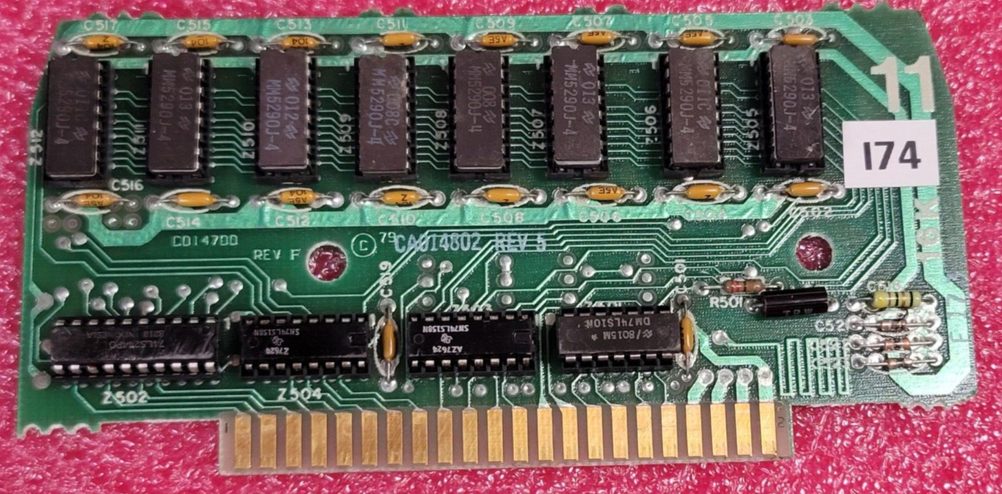 Rare 1979 Atari 400/ 800 16K Memory Card Expansion C014700 UNTESTED #i74