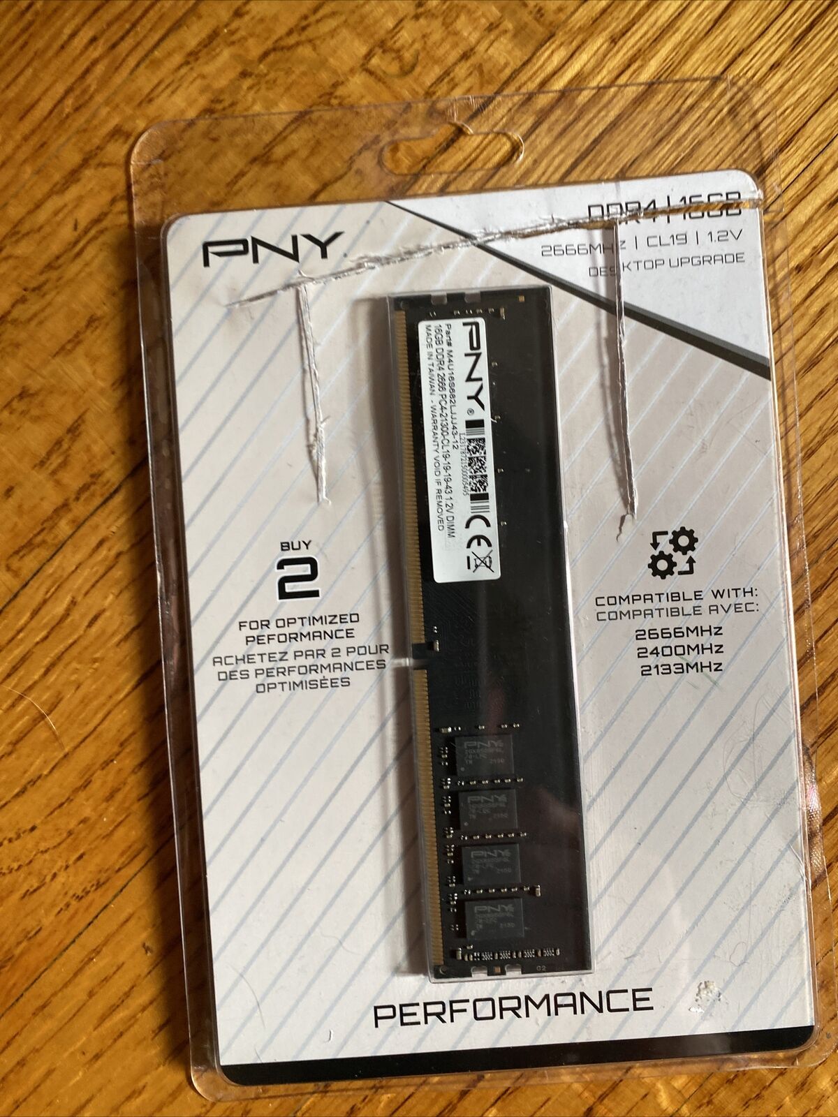 PNY Performance 16GB DDR4 DRAM Memory Module 2666MHz MN16GSD42666