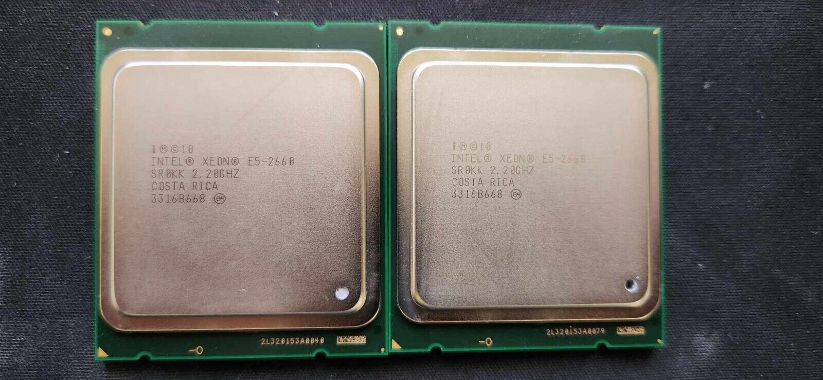 Matched Pair __ Intel Xeon E5-2660 2.20GHz 20mb Cache 8 GT/s 8-Core SR0KK