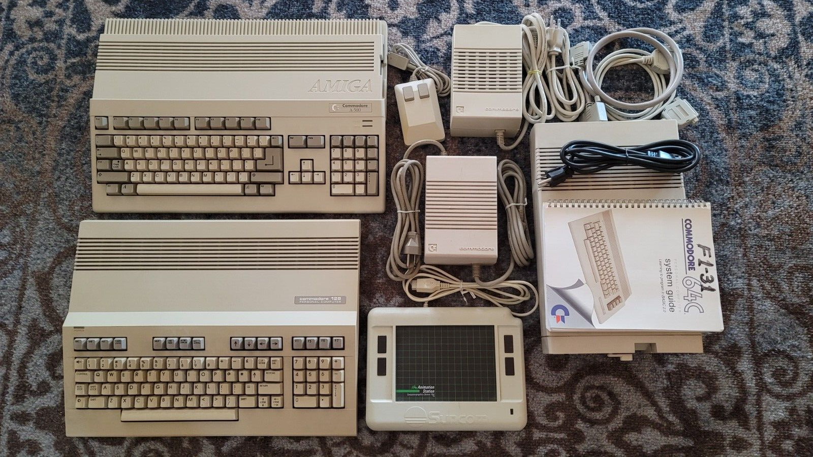 Commodore Amiga 500 w/ Mouse & Power Supply A500  ***AND  Commodore 128***