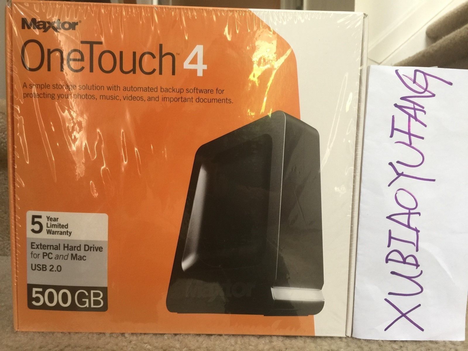 NEW & SEALED Maxtor OneTouch 4 500GB USB 2.0 External Hard Drive For Pc Or Mac