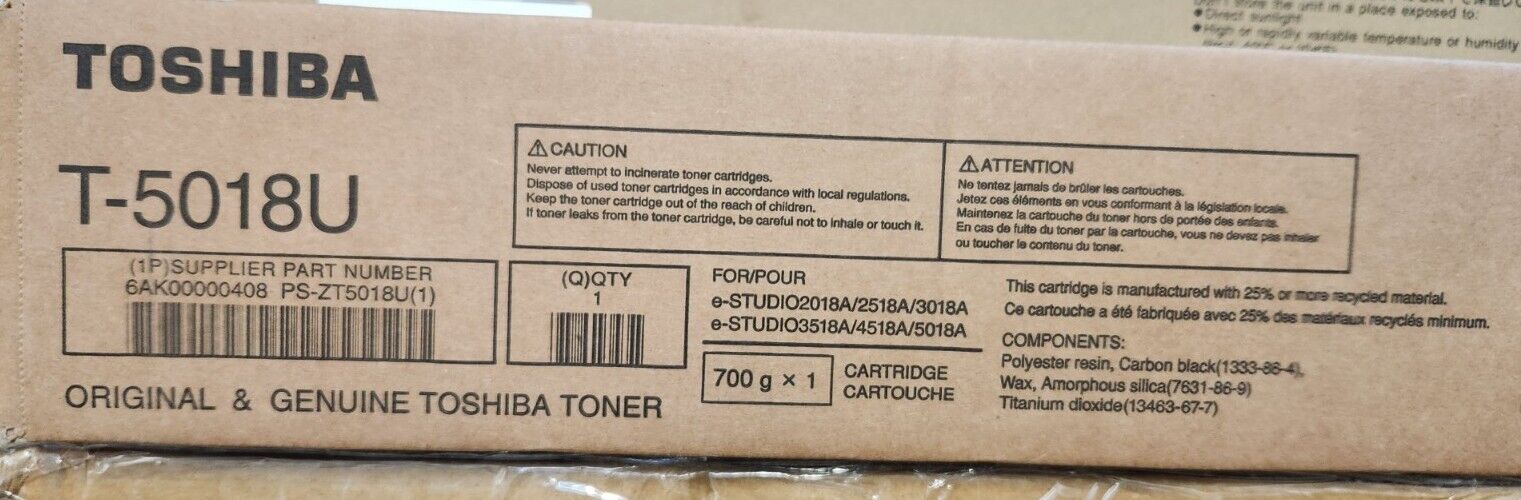 Toshiba OEM T5018U Toner For ES2018A/2518A/3018A/3518A/4518A/5018A FREE UPS SHIP