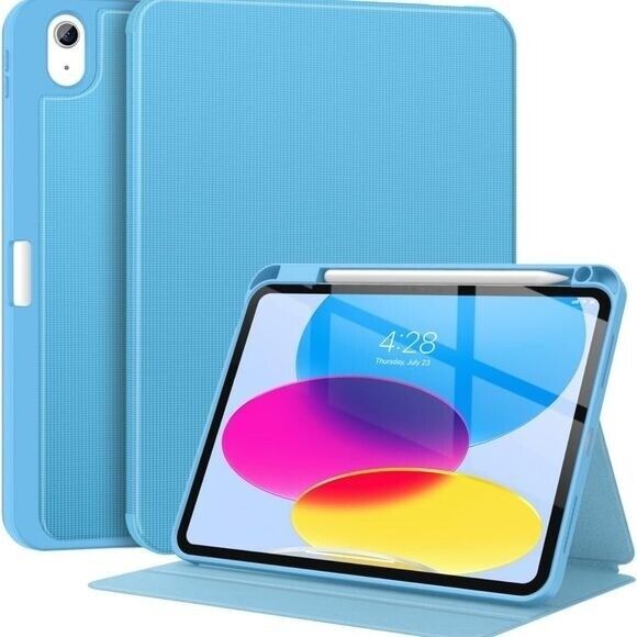 NWT Supveco Case for iPad 10.9 inch Multiple Viewing Angles Smart Soft TPU Blue