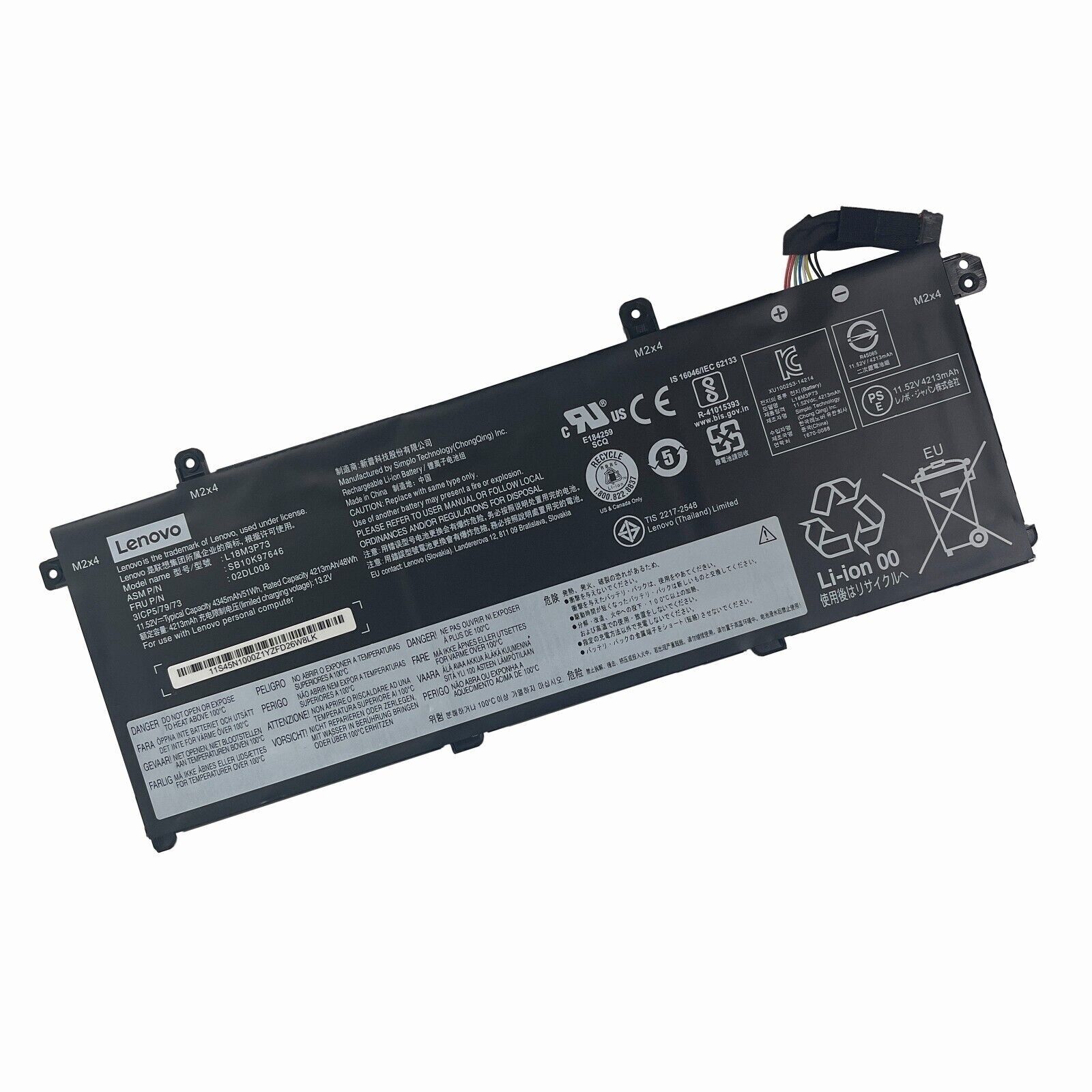 OEM Genuine 51WH L18L3P73 Battery For Lenovo ThinkPad T490 T495 P43S T14 Gen 1
