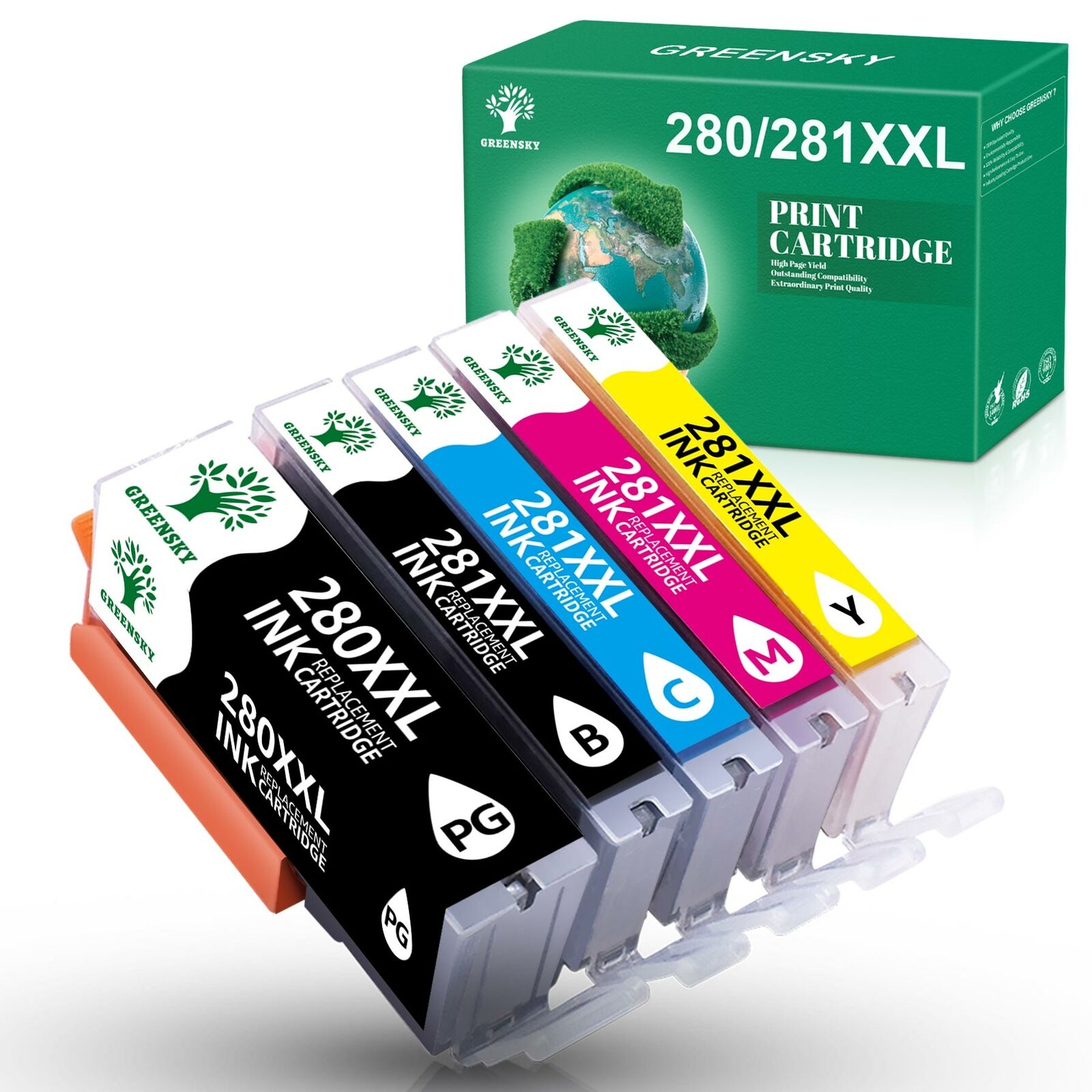 PGI-280 CLI-281XXL Ink Cartridge Lot for Canon PIXMA TS6120 TS6220 TS8120 TR7520
