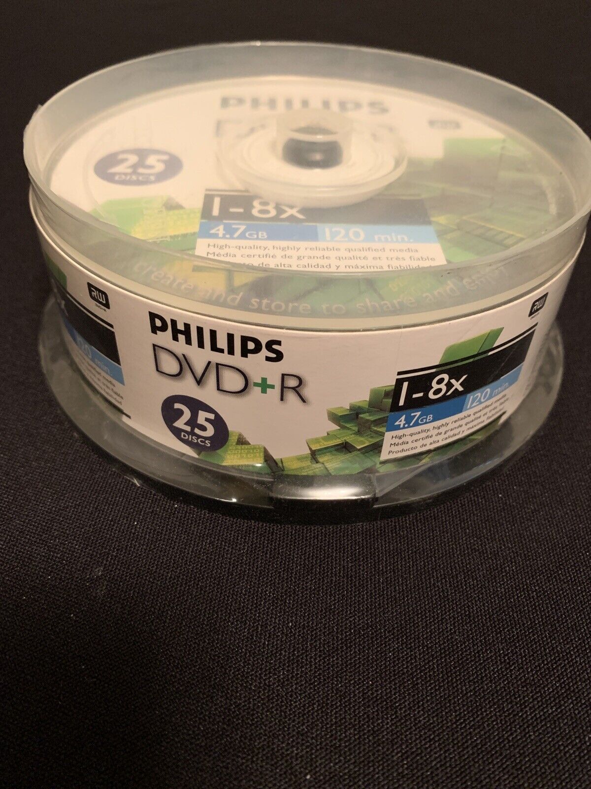 NEW 25 PHILIPS 16X DVD-R DVDR Blank Disc Media 4.7GB 120Min