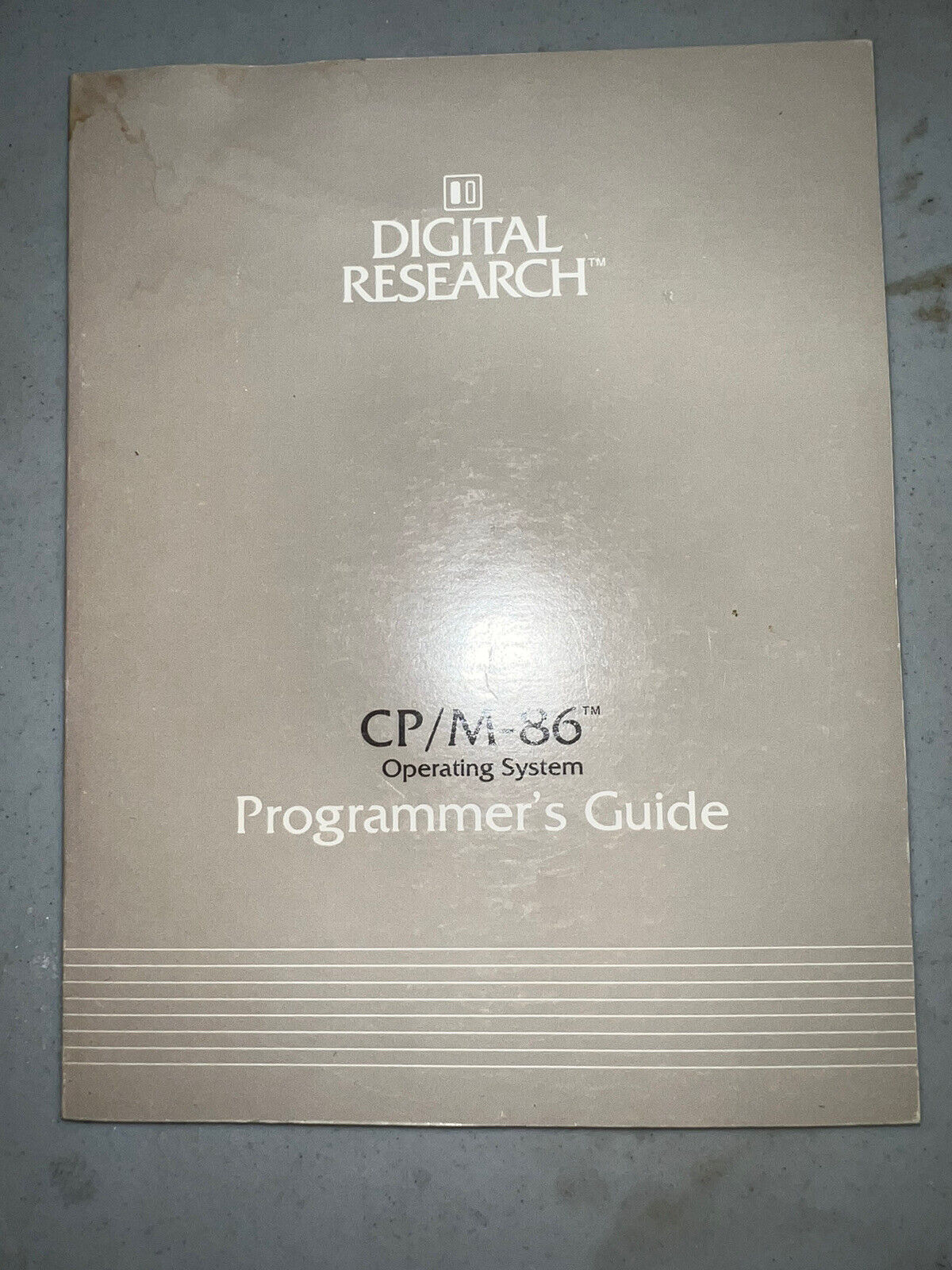 CP/M-86 operating system programmers guide- Digital Research 1981