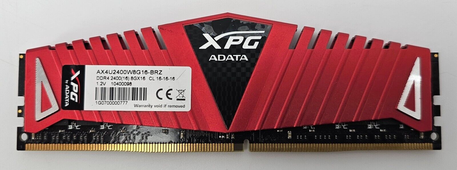 A-DATA XPG 8GB DDR4 DIMM PC4-19200 2400MHZ 288-PIN MEMORY AX4U2400W8G-16-BRZ