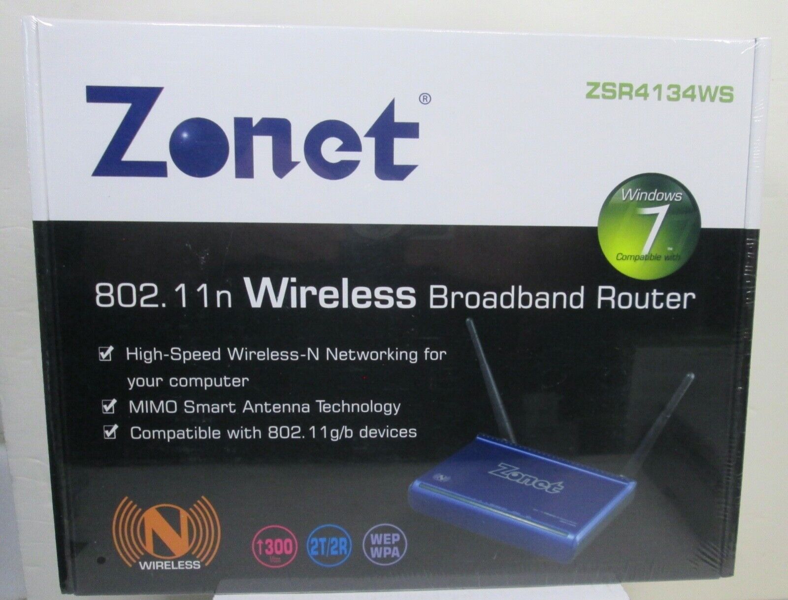 Zonet ZSR4134WS Wireless 4 Port Broadband Wireless Router 802.11n