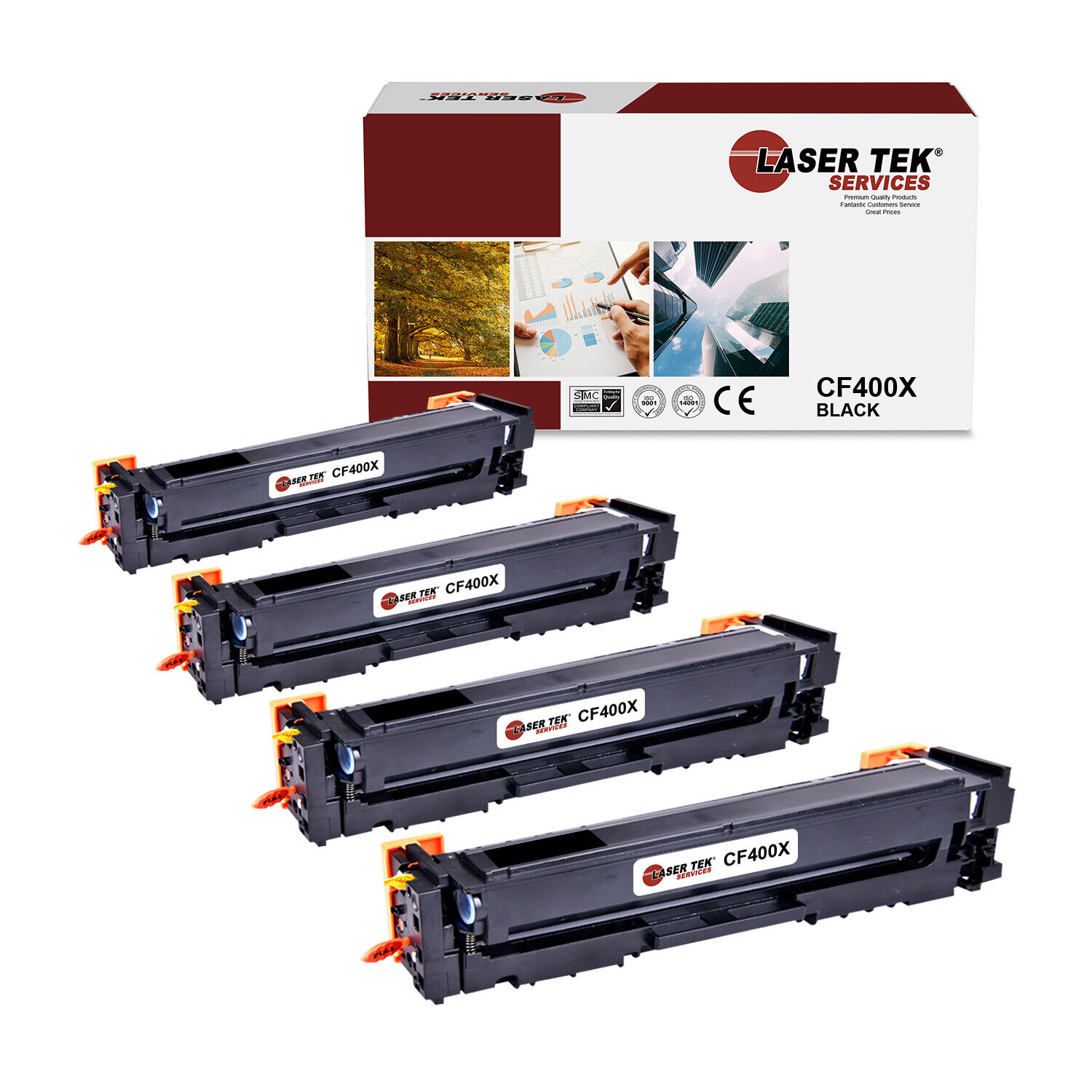 4Pk LTS 201X CF400X Black HY Compatible for HP LaserJet Pro M252n MFP Toner