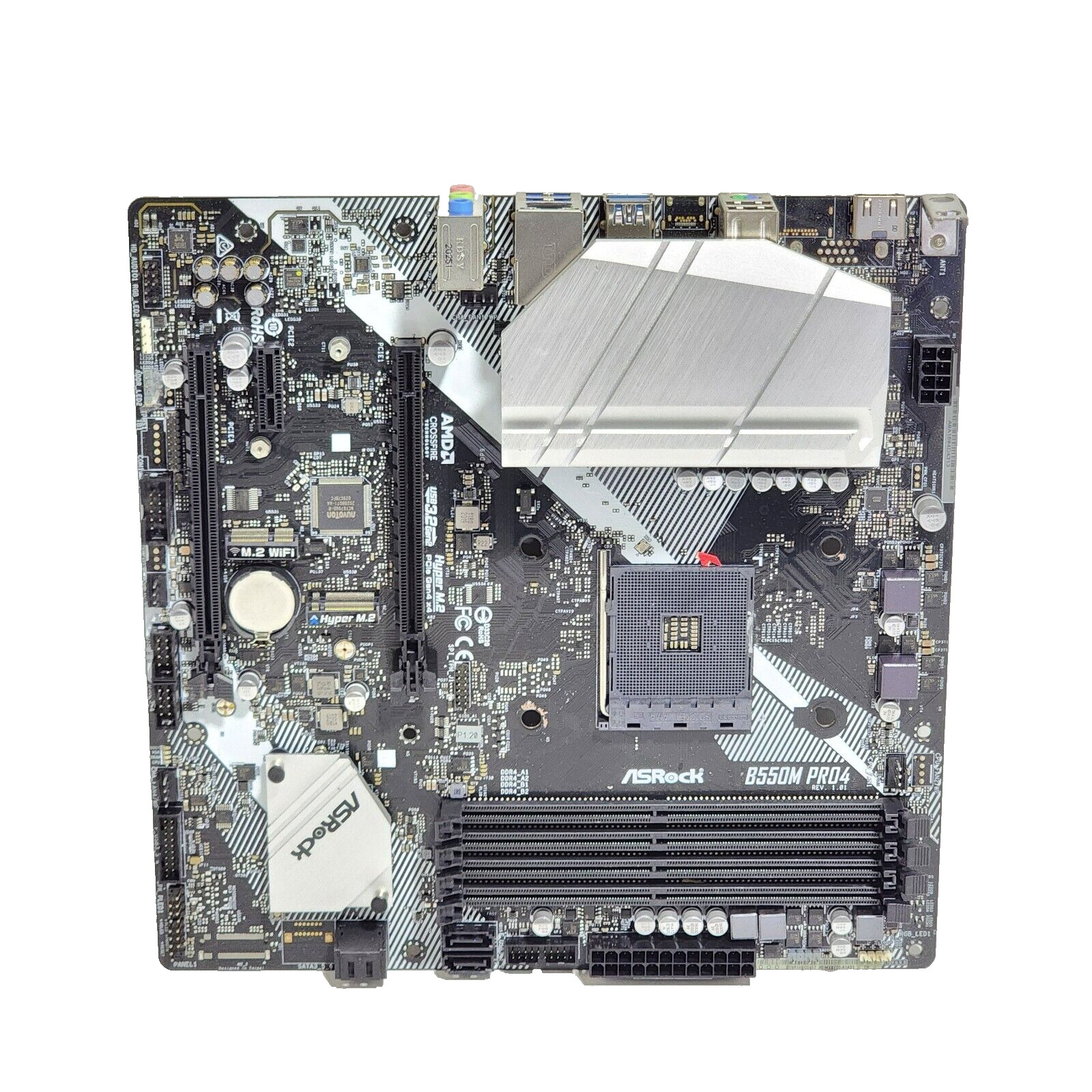 ASRock B550M PRO4 AM4 AMD B550M Micro ATX AMD Motherboard DAMAGED SOLD AS IS
