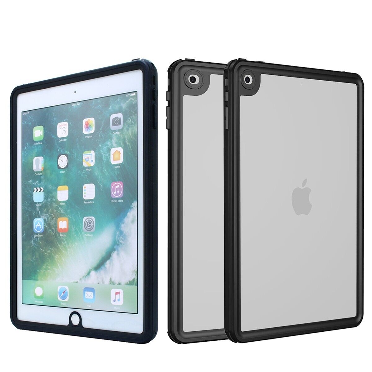 For iPad 6th/5th Generation Waterproof Shockproof Underwater Case Cover & Strap