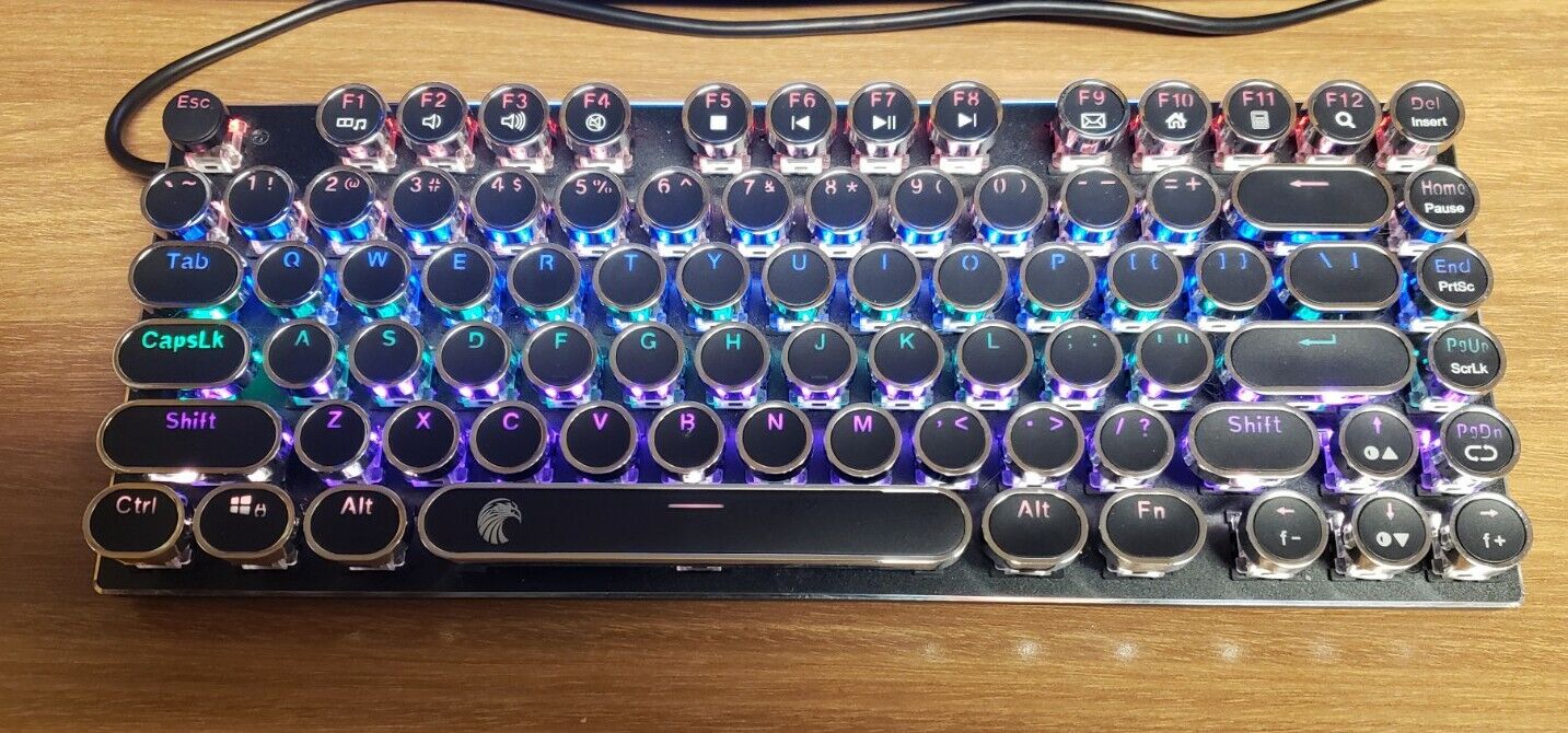 E-Yooso Mechanical Keyboard Super Scholar Z-88 81key - Typewriter Rainbow Keys