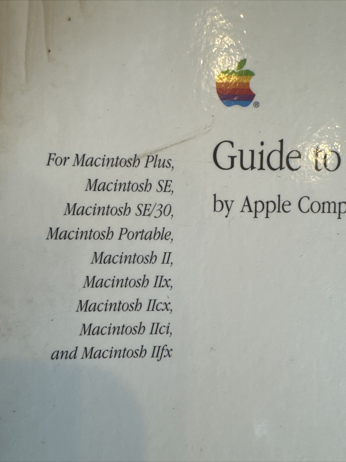 1990 Apple Macintosh Family Hardware Guide Macintosh SE II IIx IIcx IIfx SE/30