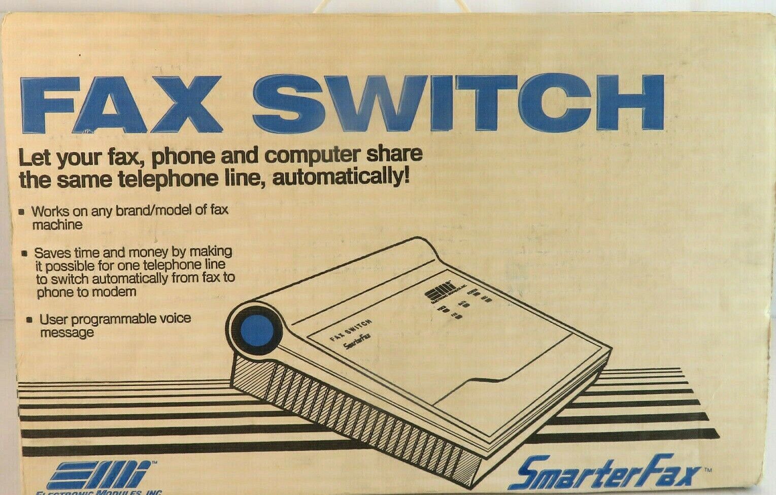 Vintage NOS Smarter Fax Swtich 90\'s Electronic Modules Fax Machines