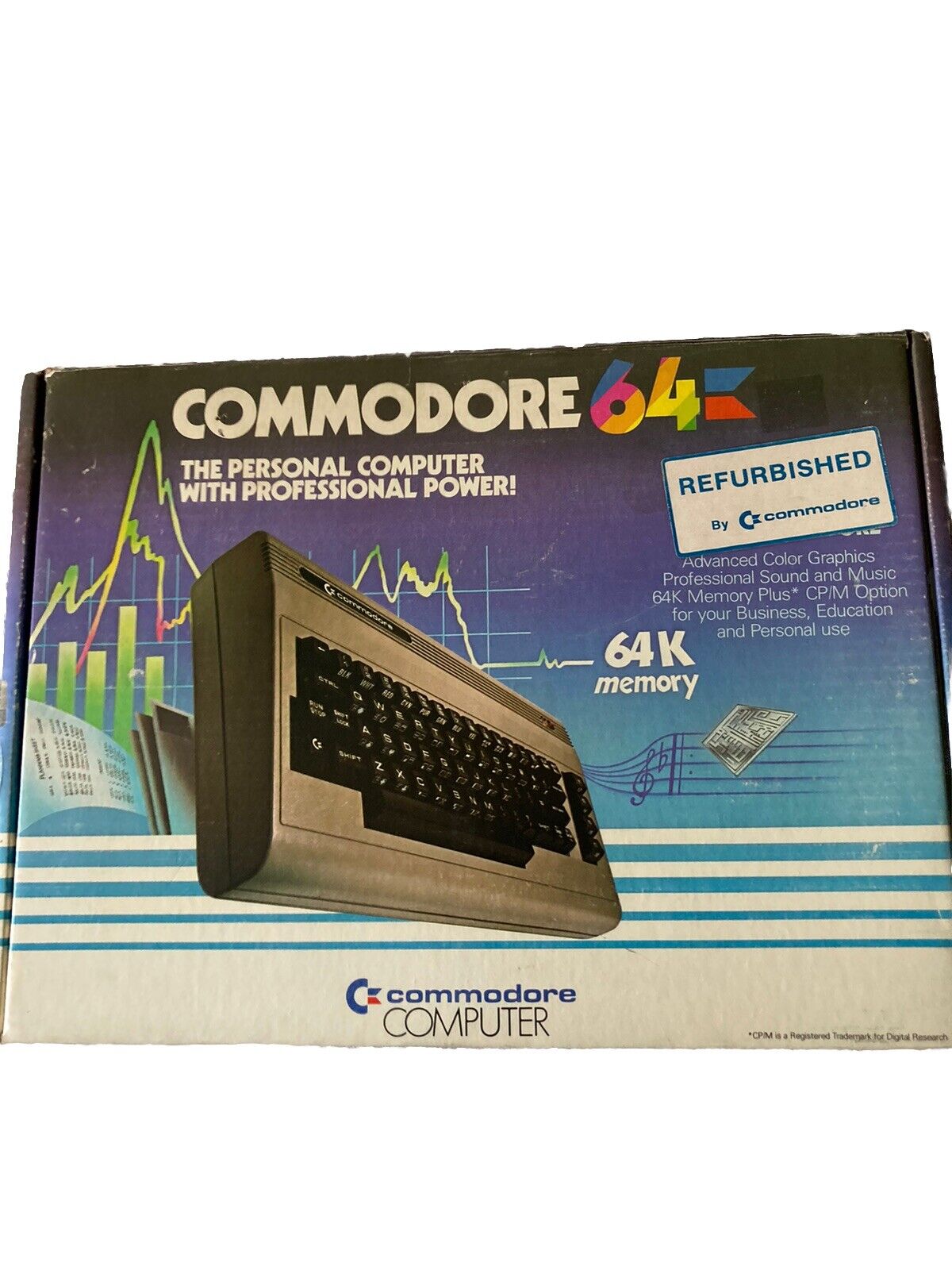 Vintage Commodore 64 Personal Computer  Refurbished And Boxed